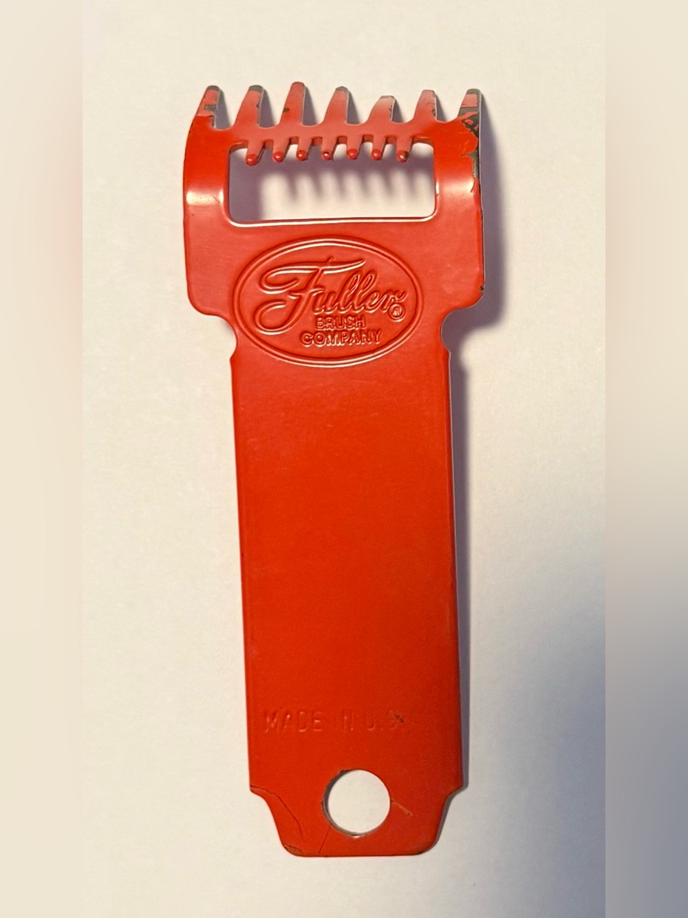 Vintage Fuller Brush Company Red Metal Comb